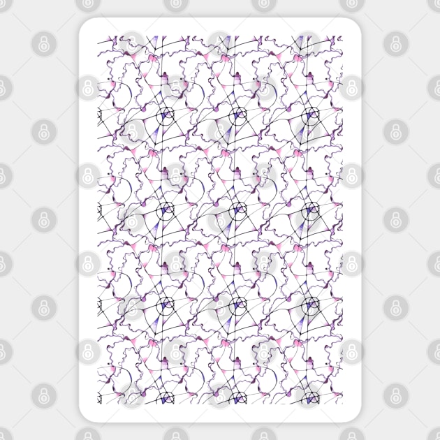 Happy Net Pattern Sticker by ozav